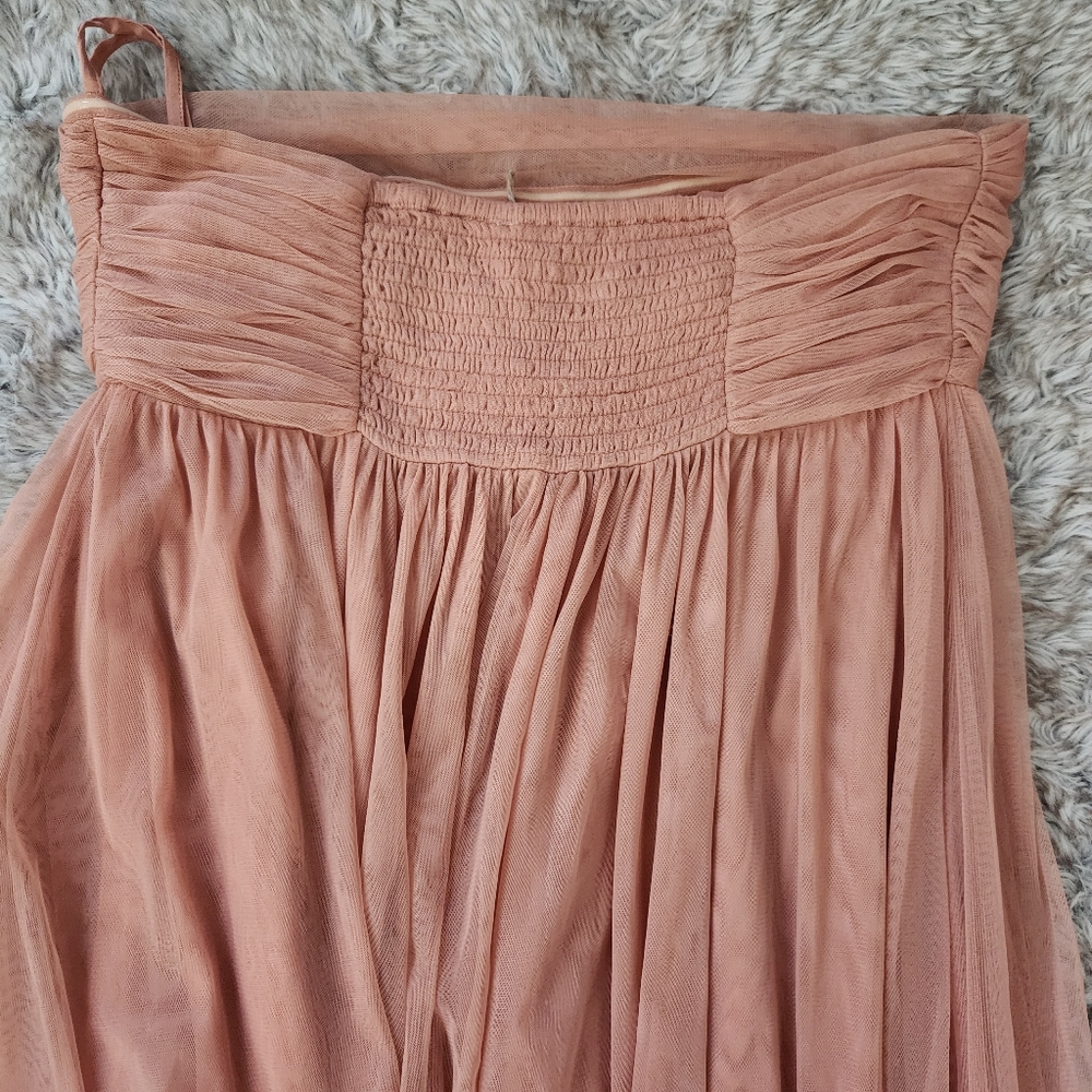 Anthropologie Let Me Be Ombre Strapless Maxi Dress Pink‎ Women's Size Large - Picture 9 of 12